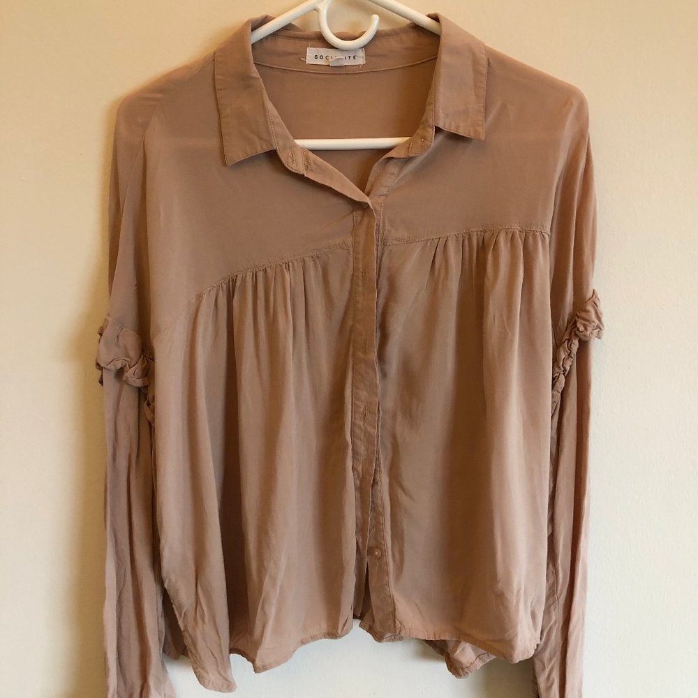 Dusty Rose Button Up